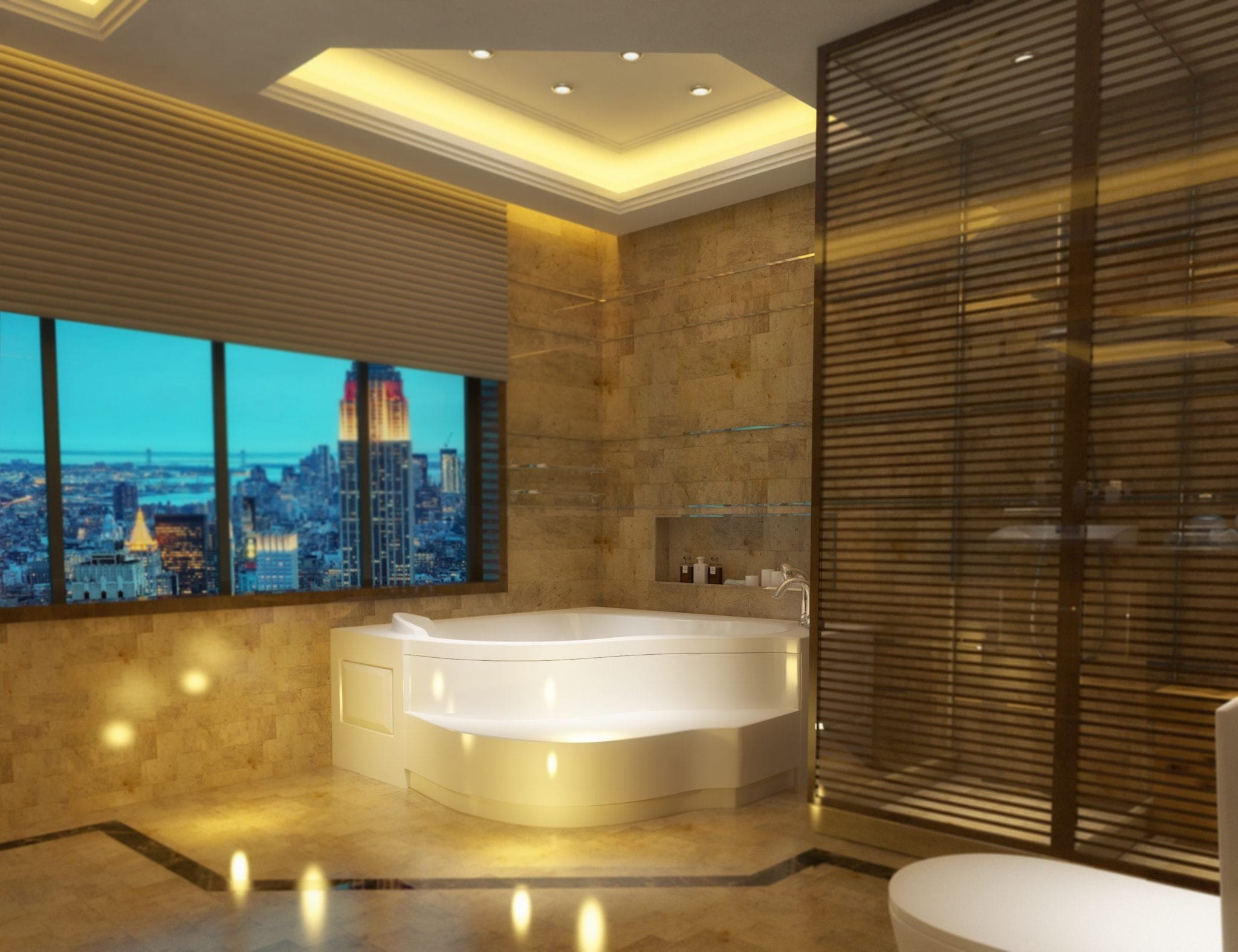 60x60x24 Deep Corner Bathtub BR16