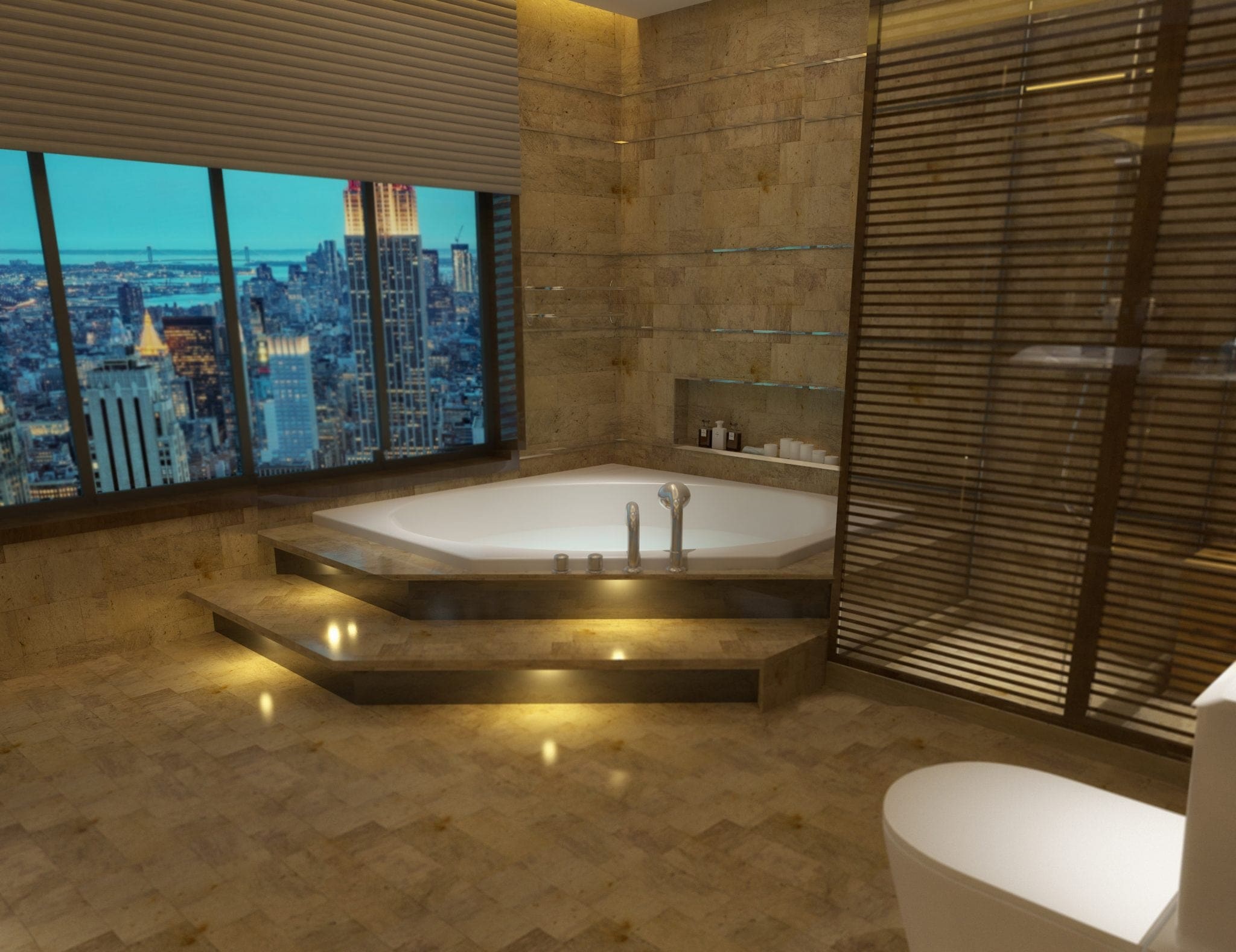 60x60 Corner Round Bathtub BR29